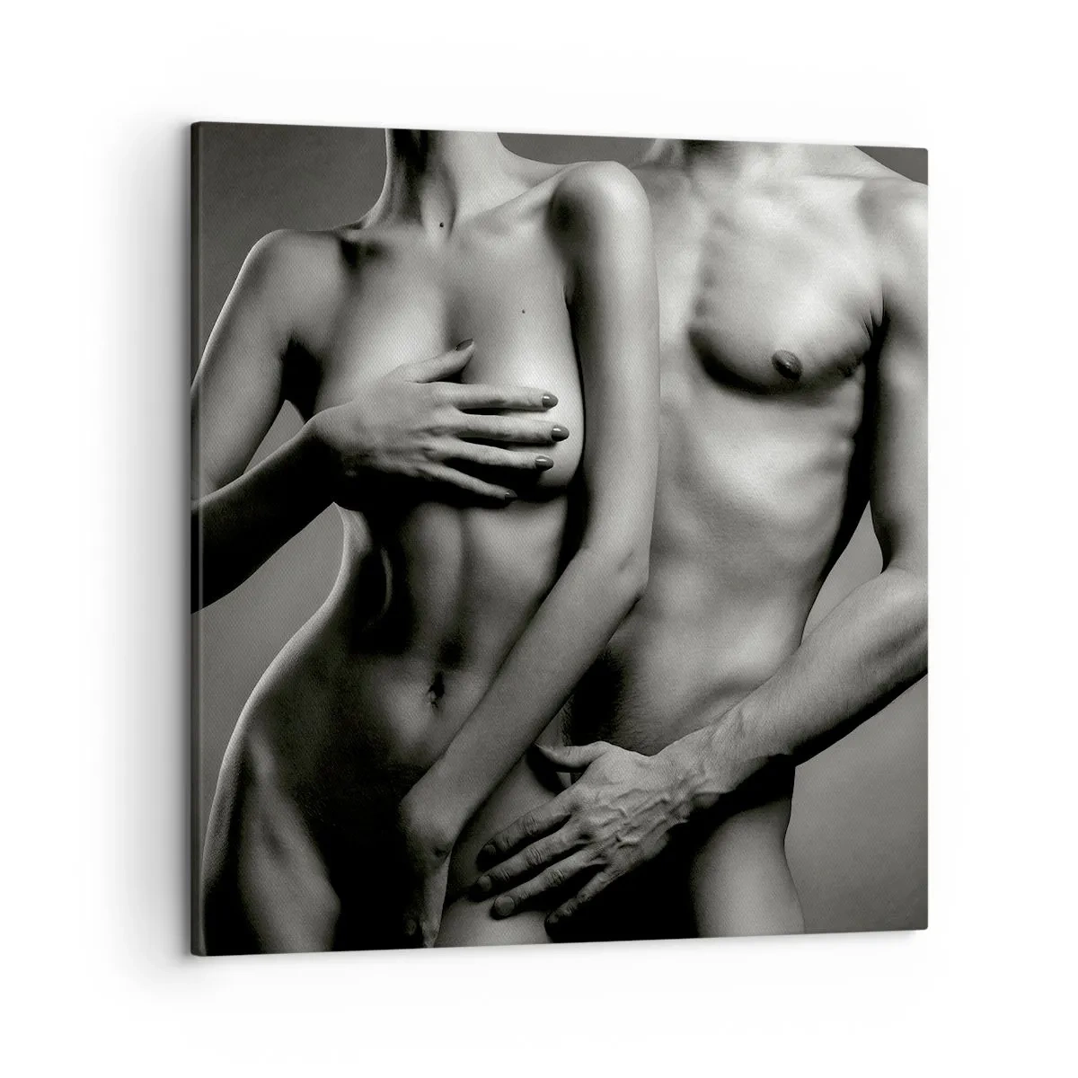 Schilderen op canvas - Adam en Eva - 50x50 cm