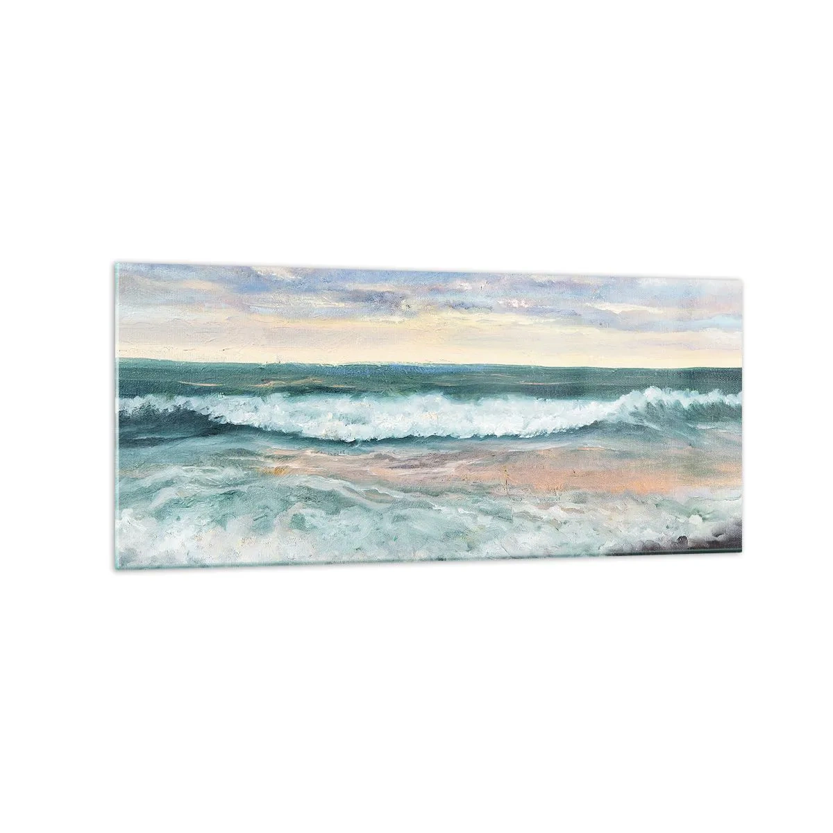 Schilderen op glas - Hier maak je je ziel glad - 120x50 cm
