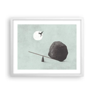 Poster in een witte lijst - Vervulde dromen - 50x40 cm