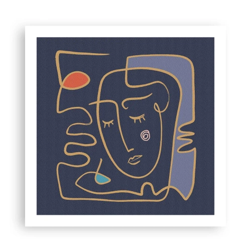 Poster - In nadenken - 60x60 cm