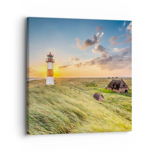 Schilderen op canvas - Tussen de golven - 30x30 cm