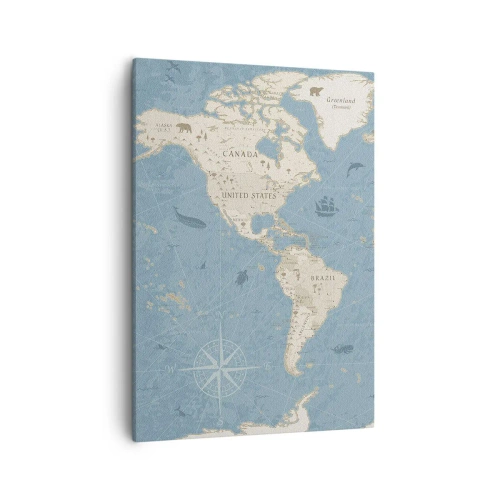 Schilderen op canvas - De wereld binnen handbereik - 50x70 cm