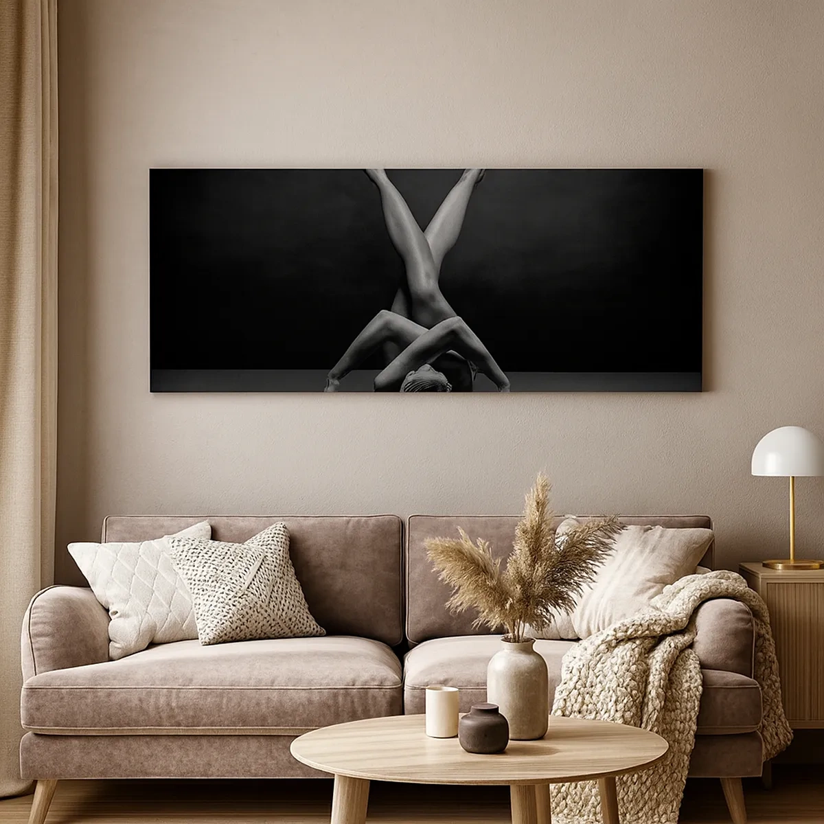 Schilderen op canvas - De geometrie van naaktheid - 30x30 cm