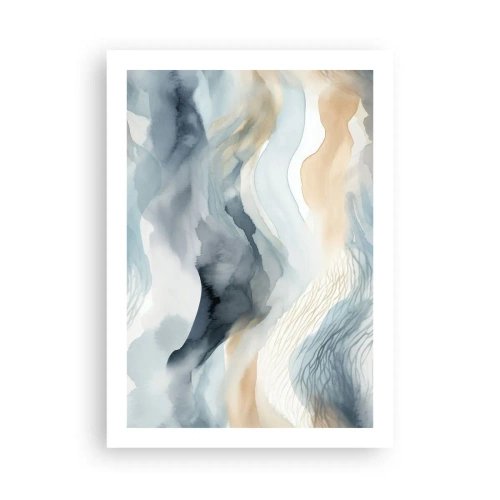 Poster - Besneeuwde en mistige abstractie - 50x70 cm