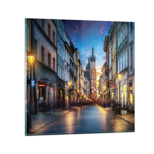 Schilderen op glas - Charme van Krakau - 40x40 cm