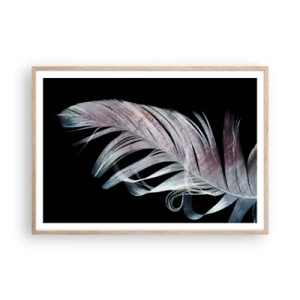 Een poster in een licht eiken lijst - Denk aan aanraking - 100x70 cm