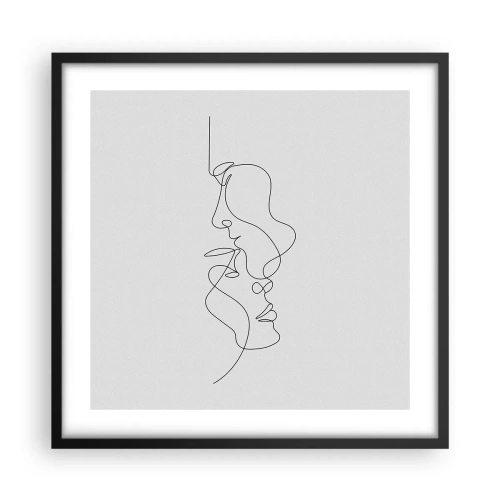 Poster in een zwarte lijst - De hitte van bittere verlangens - 50x50 cm