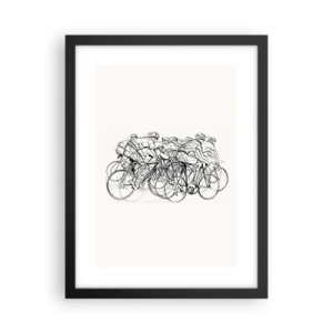 Poster in een zwarte lijst - Samen als team - 30x40 cm