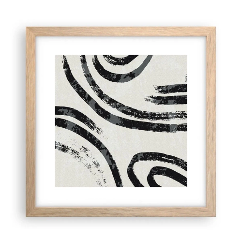 Een poster in een licht eiken lijst - Half gestopt - 30x30 cm