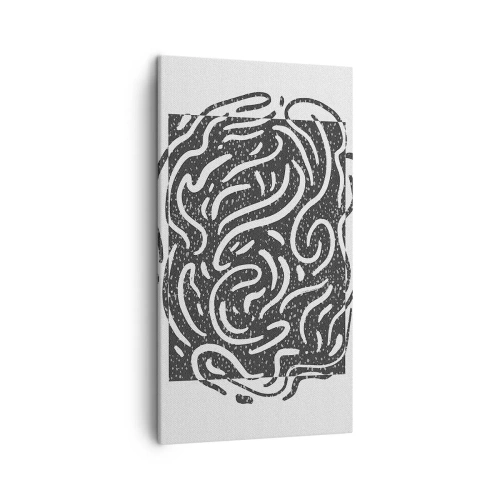 Schilderen op canvas - Abstractie: vreugdedans - 45x80 cm