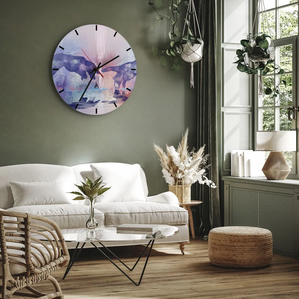 Wandklok - Klok - Goddelijke levensvonk - 40x40 cm