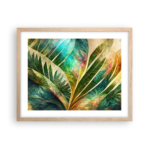 Een poster in een licht eiken lijst - De kleuren van de tropen - 50x40 cm