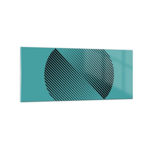 Schilderen op glas - Cirkel – een geometrische variatie - 120x50 cm