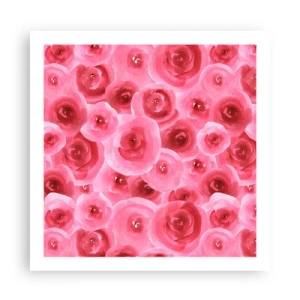 Poster - Rozen onder en boven - 60x60 cm