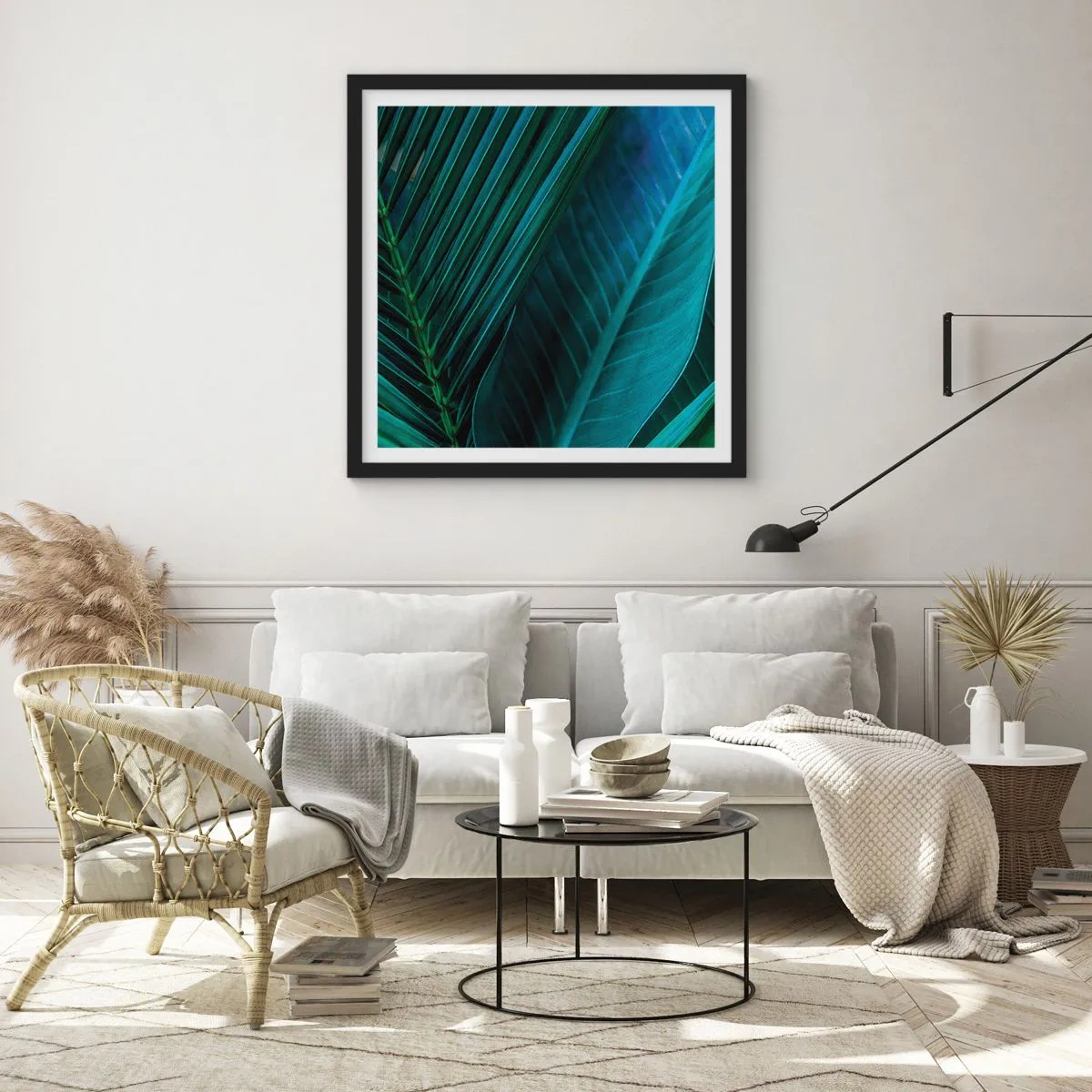 Poster in een zwarte lijst - De anatomie van groen - 30x30 cm