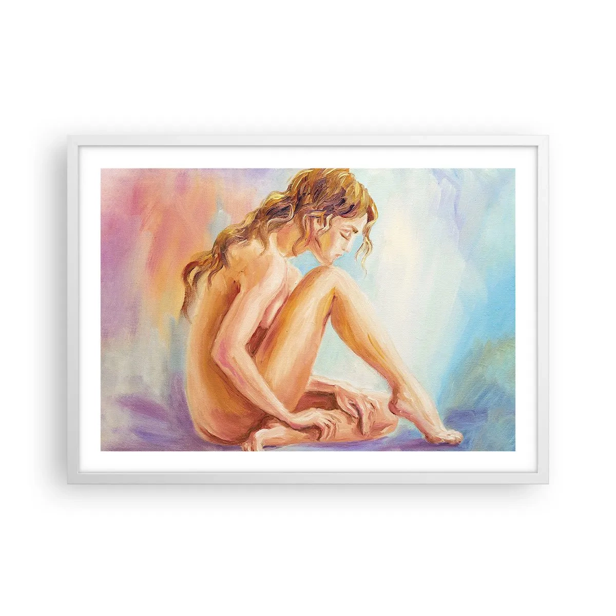 Poster in een witte lijst - De daad van de jeugd - 70x50 cm
