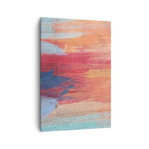 Schilderen op canvas - Ren door de regenboog - 70x100 cm