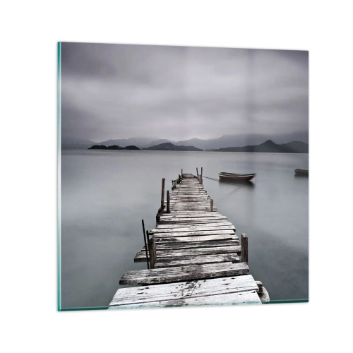 Schilderen op glas - Je kunt morgen gaan - 30x30 cm