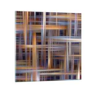 Schilderen op glas - Geweven van licht - 70x70 cm