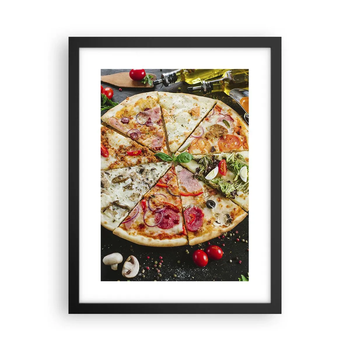 Poster in een zwarte lijst - Een scala aan smaken - 30x40 cm