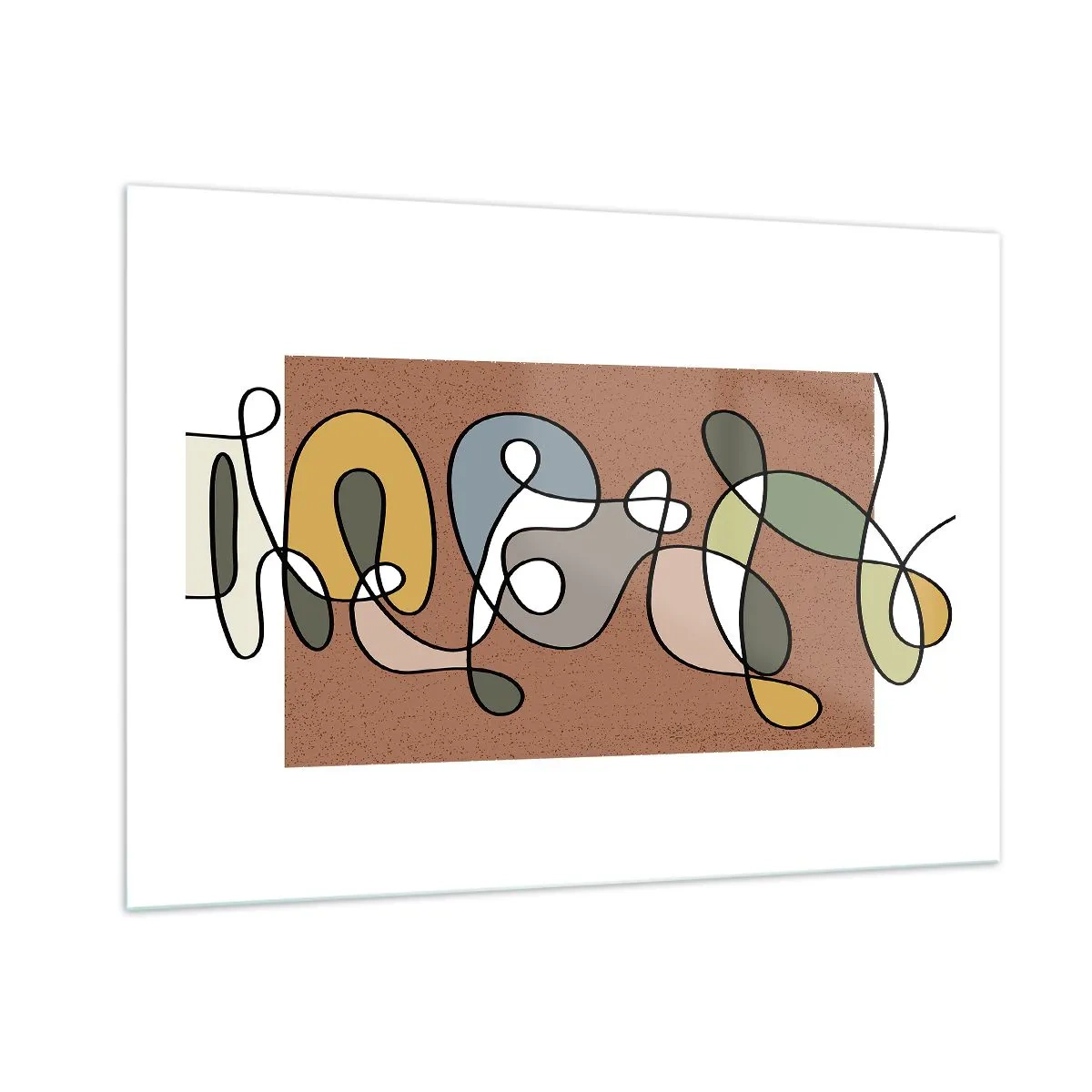 Schilderen op glas - Abstractie die het glimlachen waard is - 100x70 cm