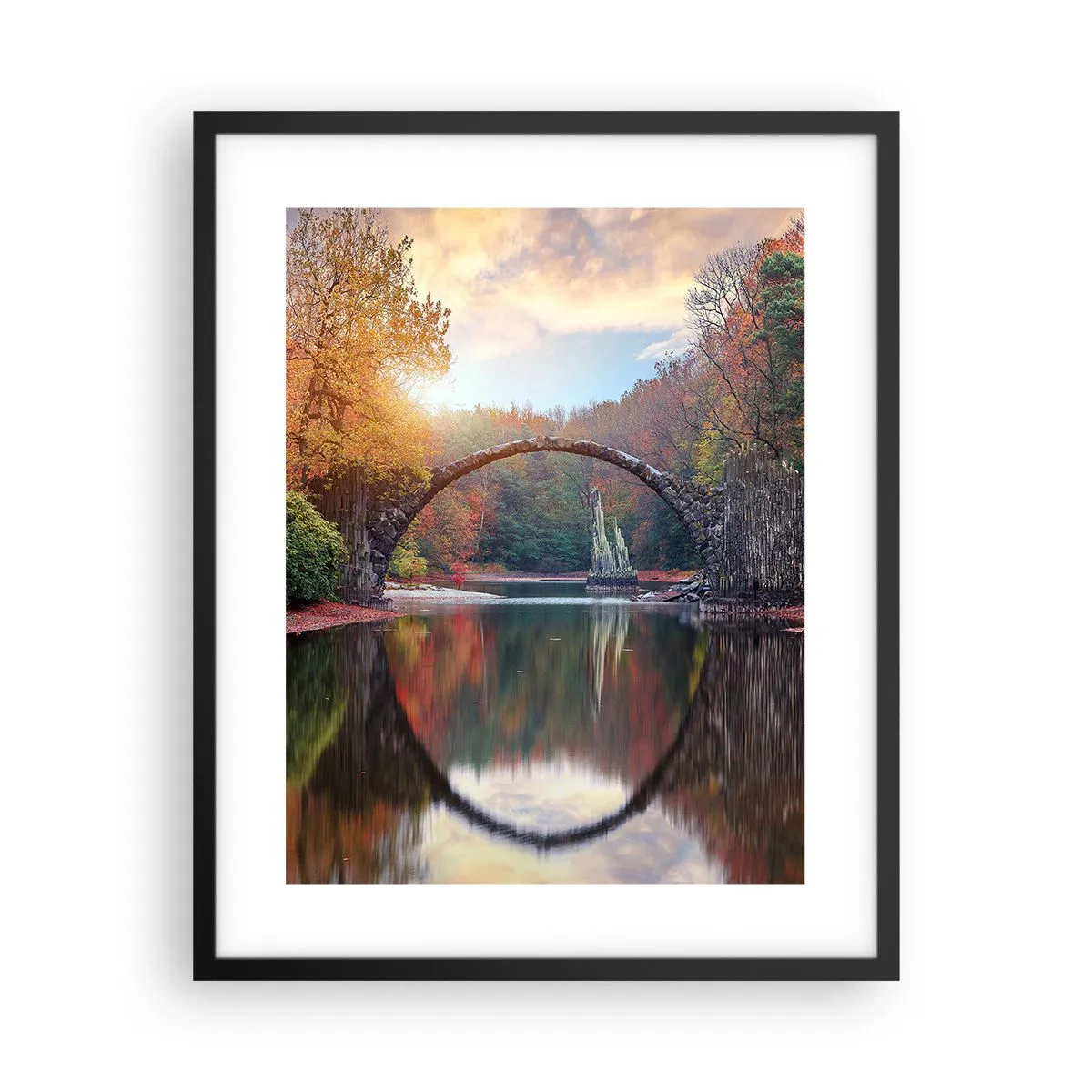 Poster in een zwarte lijst - Aan de andere kant van de spiegel - 40x50 cm