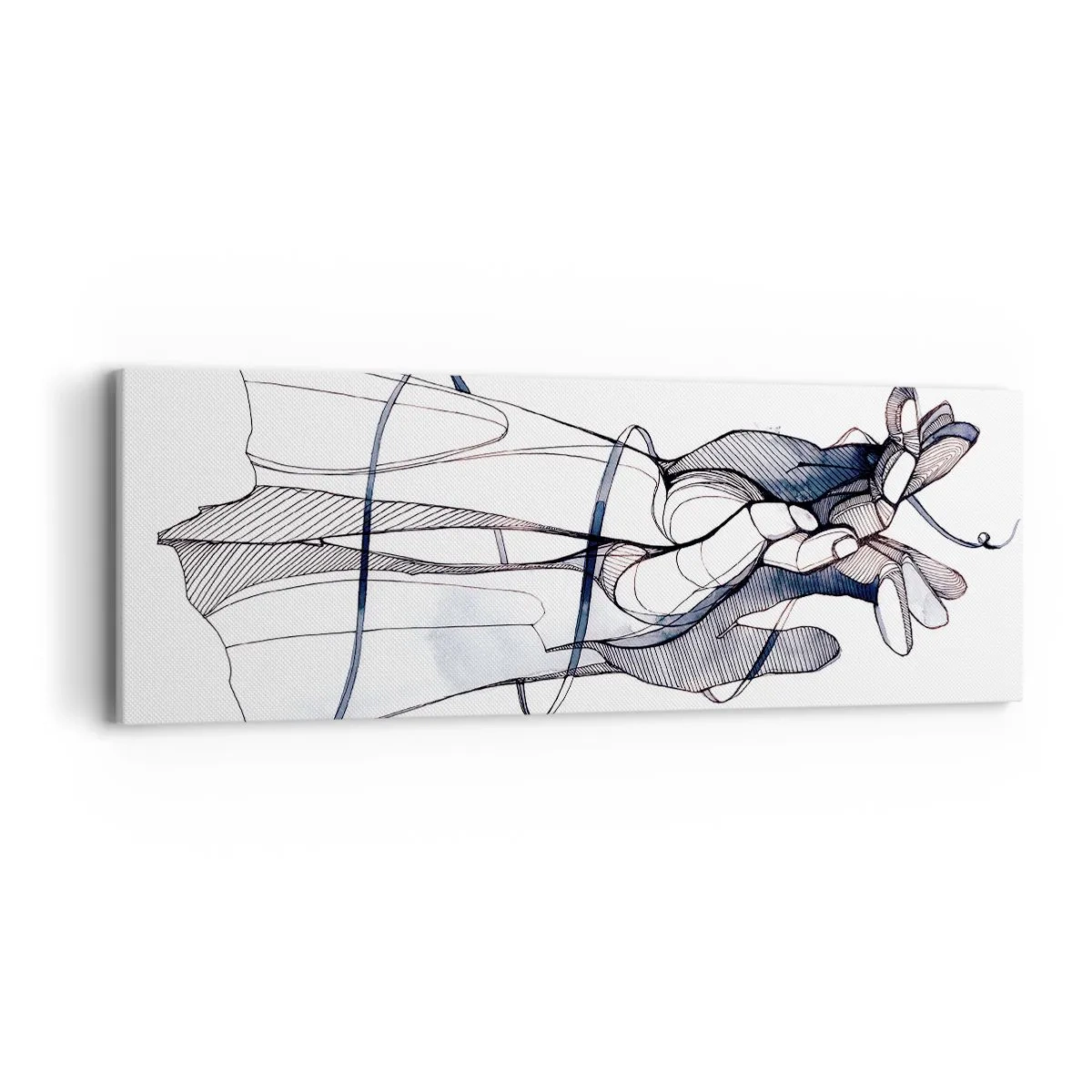 Schilderen op canvas - Touch-studie - 90x30 cm