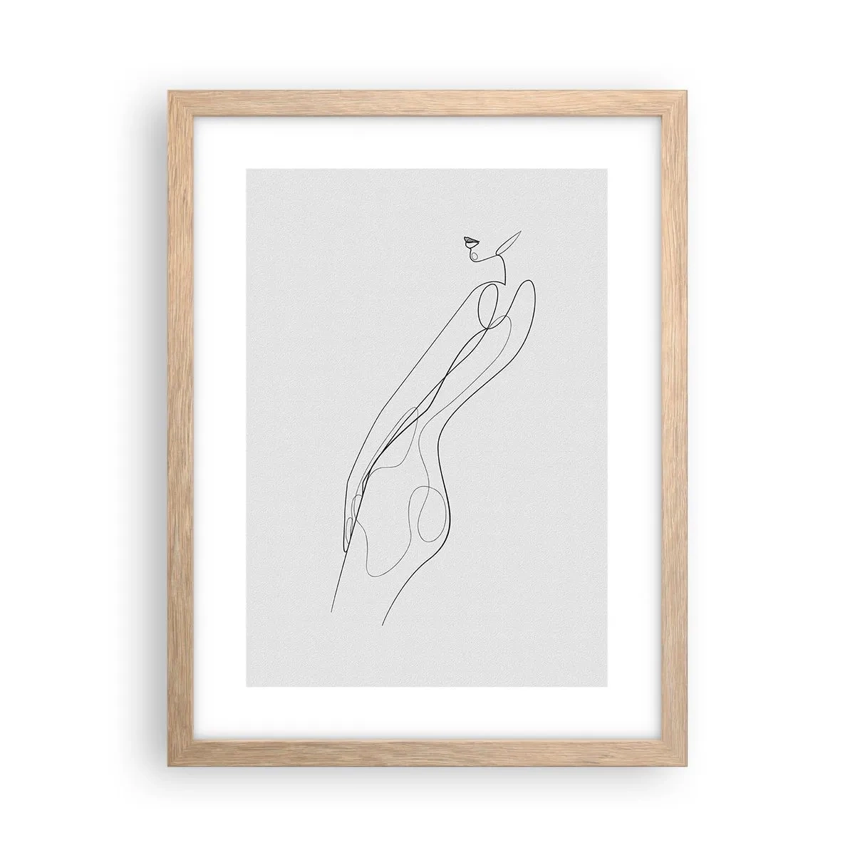 Een poster in een licht eiken lijst - Gewoon een belofte - 30x40 cm