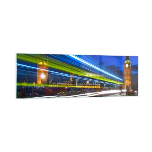Schilderen op glas - Onder toeziend oog van Big Ben - 160x50 cm