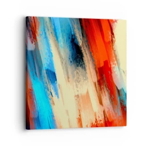 Schilderen op canvas - Een cascade van kleuren - 30x30 cm