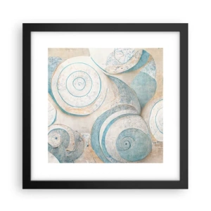 Poster in een zwarte lijst - Wat zit er in de schelp? - 30x30 cm