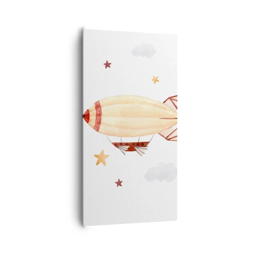 Schilderen op canvas - Luchtschip - 65x120 cm