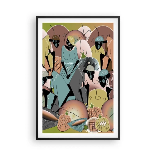 Poster in een zwarte lijst - Er komt een geweldige vakantie aan - 61x91 cm