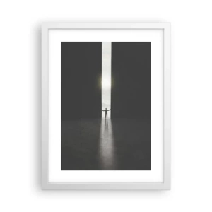 Poster in een witte lijst - Een stap naar een mooie toekomst - 30x40 cm