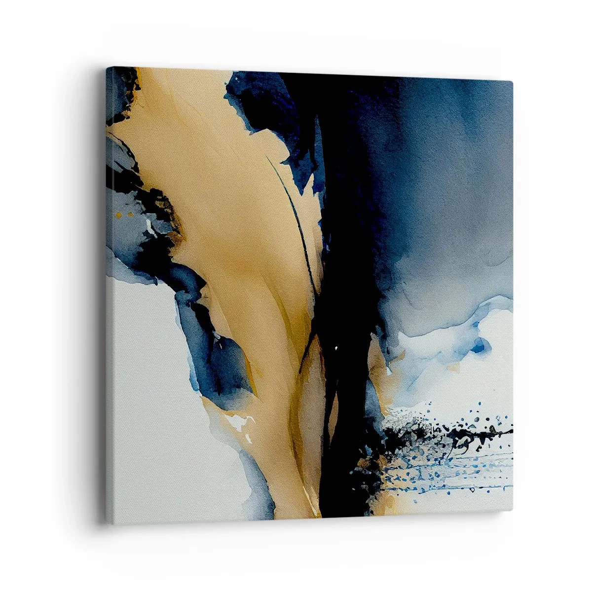 Schilderen op canvas - Achter het gordijn - 40x40 cm