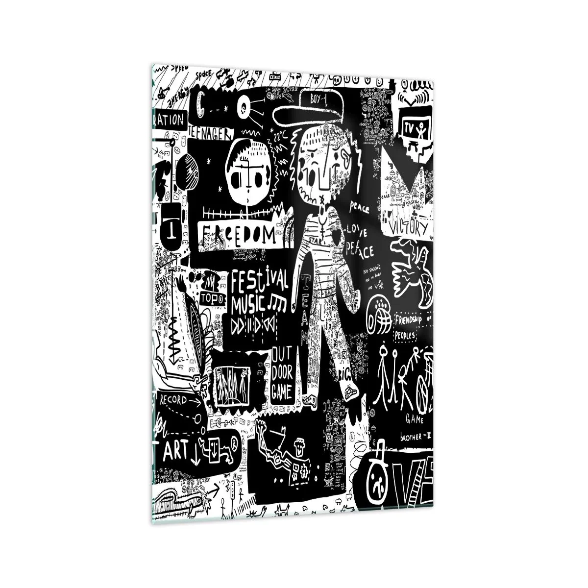 Schilderen op glas - Geestelijke jeugd van wet en vreugde - 70x100 cm