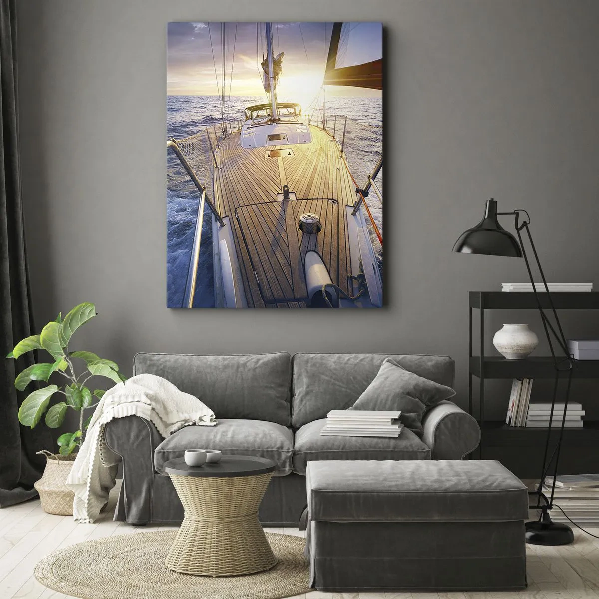 Schilderen op canvas - Lopend op de golven - 50x70 cm