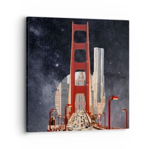 Schilderen op canvas - Altijd in het centrum - 30x30 cm