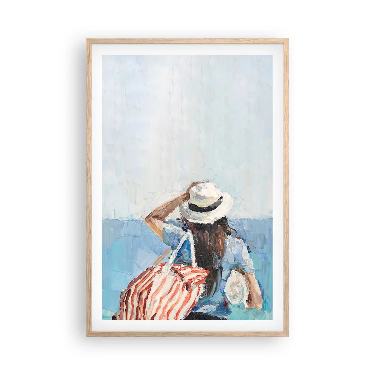 Een poster in een licht eiken lijst - Welkom bij je vakantie - 61x91 cm