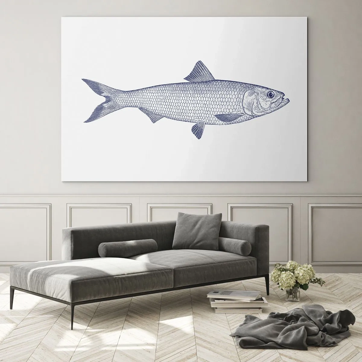 Schilderen op glas - Groeten uit de noordelijke zeeën - 100x70 cm