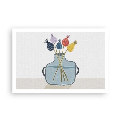 Poster - Alsof hij met maanzaad heeft gezaaid - 91x61 cm