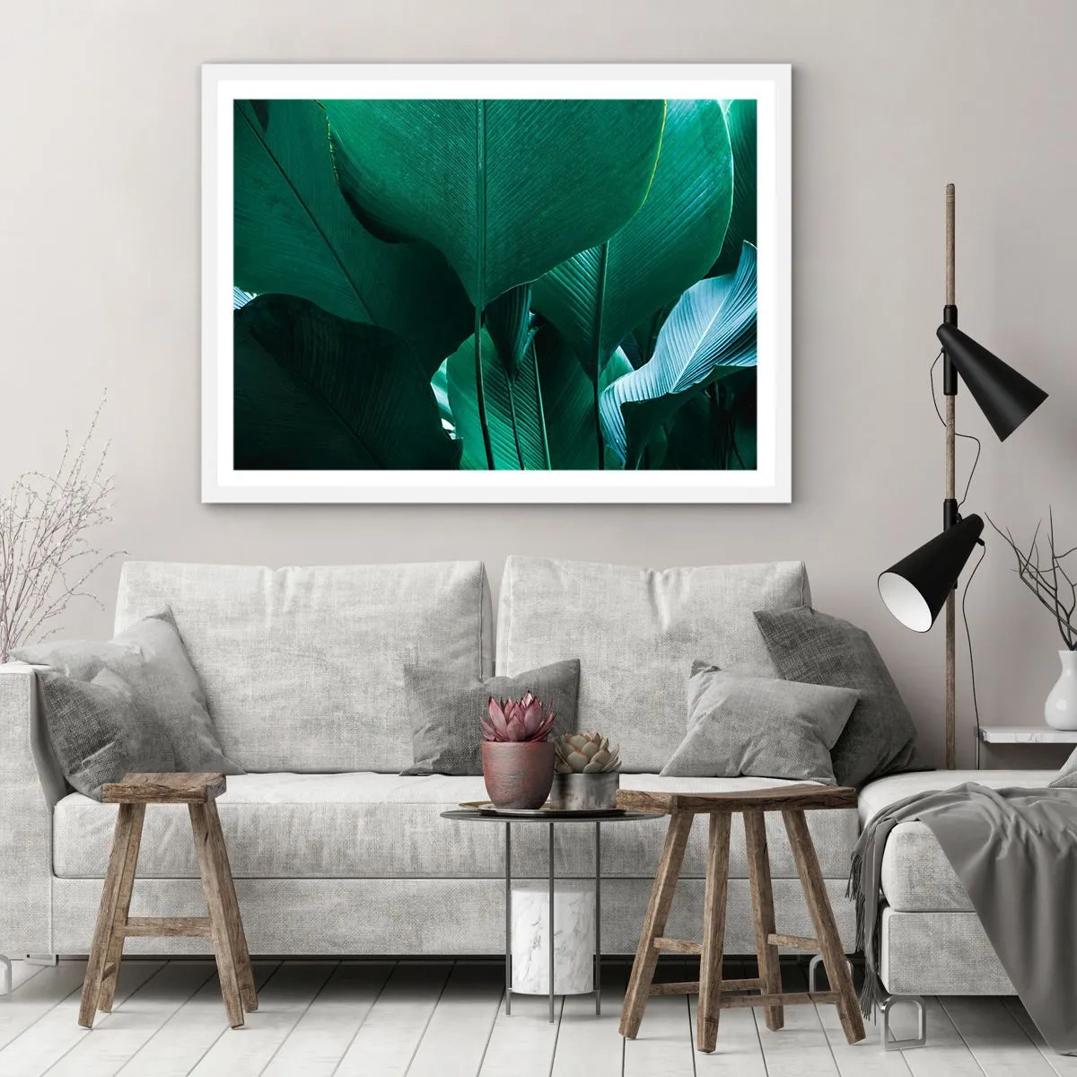 Poster in een witte lijst - Naar het licht gekeerd - 50x40 cm