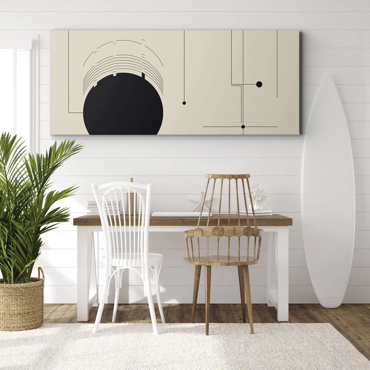 Schilderen op canvas - Een flexibele en dynamische compositie - 100x40 cm