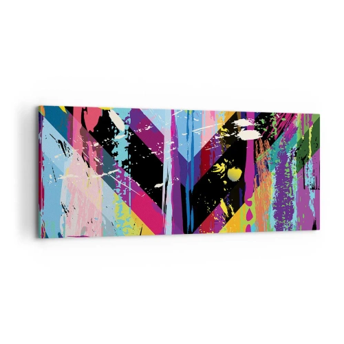 Schilderen op canvas - Van boven naar beneden - 100x40 cm