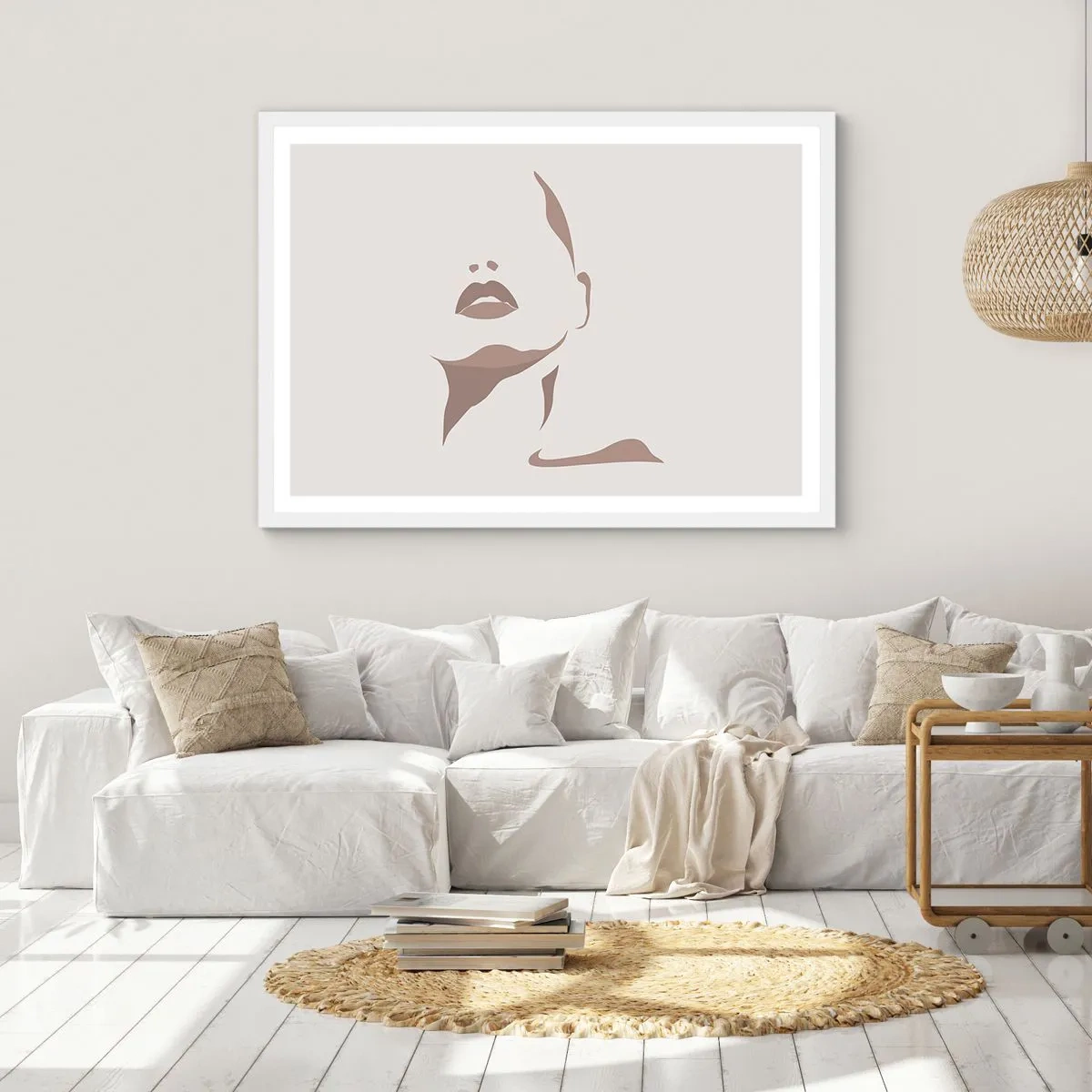 Poster in een witte lijst - Gemaakt van licht en schaduw - 40x30 cm