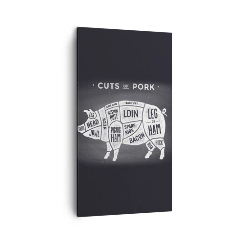 Schilderen op canvas - Slagers ABC - 45x80 cm