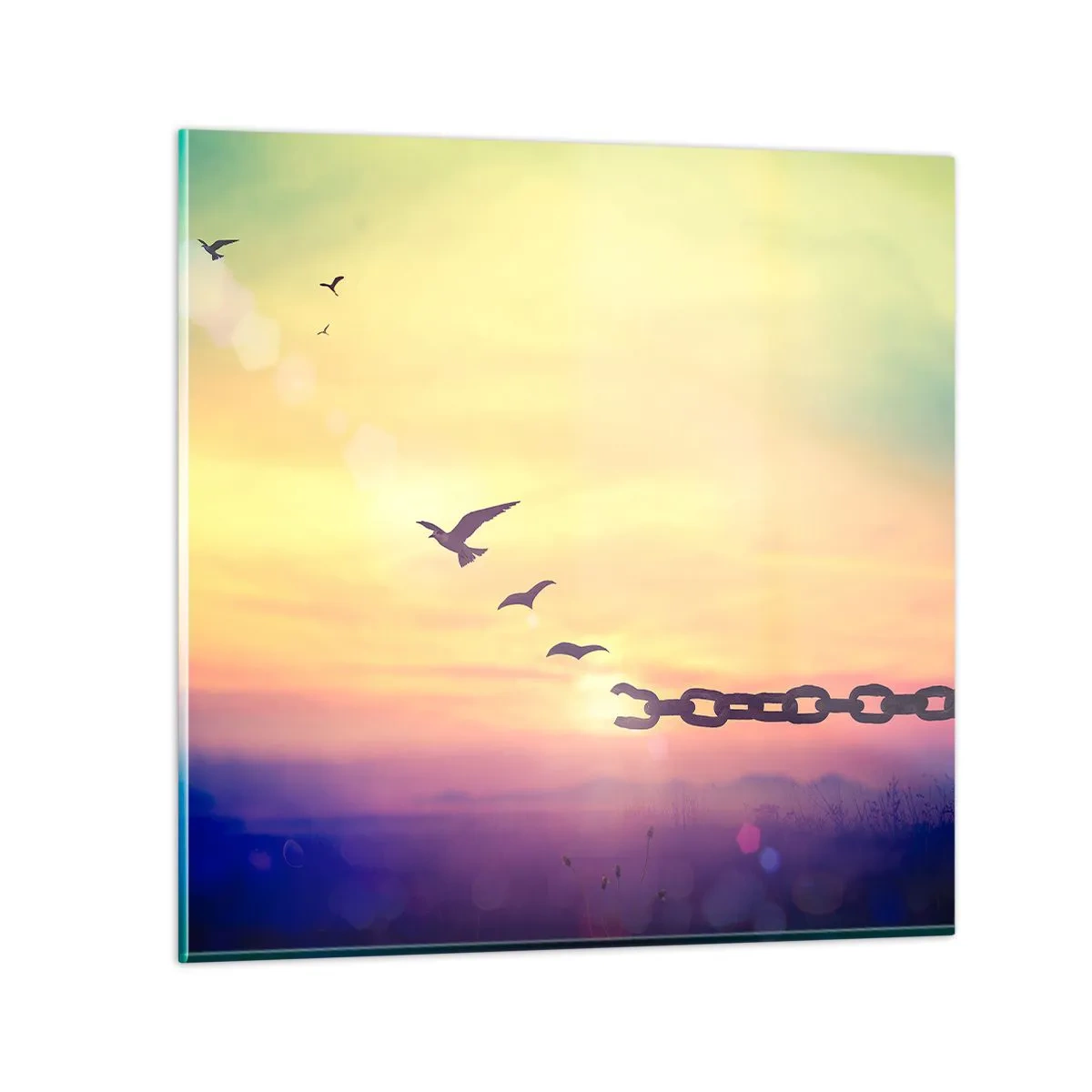 Schilderen op glas - De overwinning van vrijheid - 50x50 cm