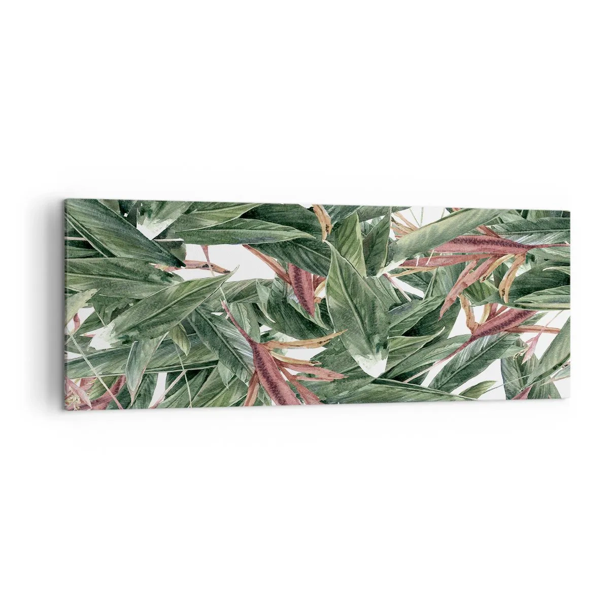 Schilderen op canvas - Smaragd-lila struikgewas - 140x50 cm