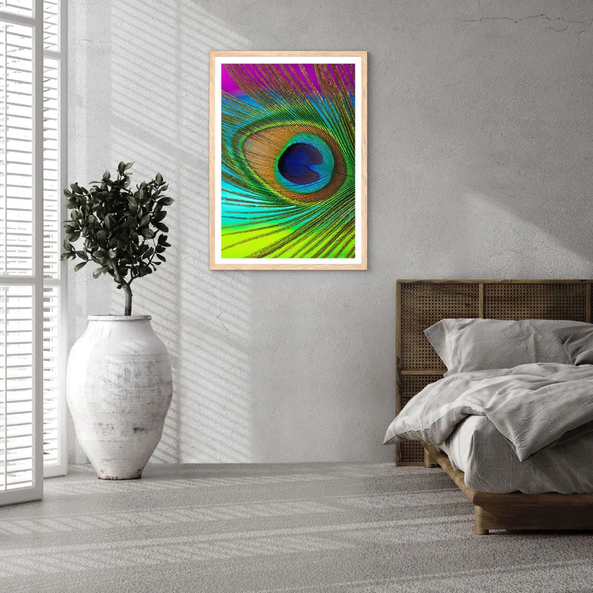 Een poster in een licht eiken lijst - Oog in oog - 30x40 cm
