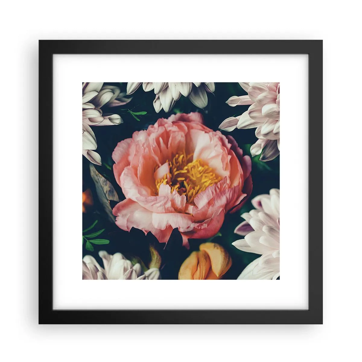 Poster in een zwarte lijst - Met barokke pracht - 30x30 cm